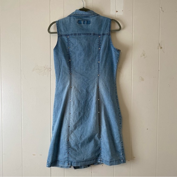 Blue Jean Studded Dress - Picture 3 of 9